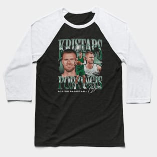 Kristaps Porzingis Boston Vintage Baseball T-Shirt